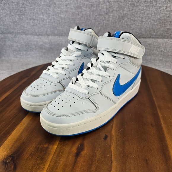 Nike Court Vision Mid Top Kids White Blue Basketball Shoes CD7782 012 Sz 5.5Y - Picture 3 of 14